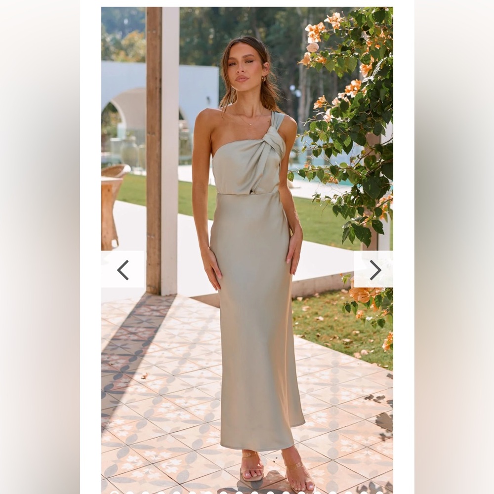Billy J Greta one shoulder ankle length dress.